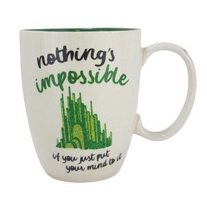 Vintage Statement Mug Teacup WIZARD OF OZ Nothing is Impossible Dare to Dream